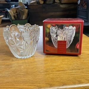Holiday Angles of Peace Glass Votive Candle Holder